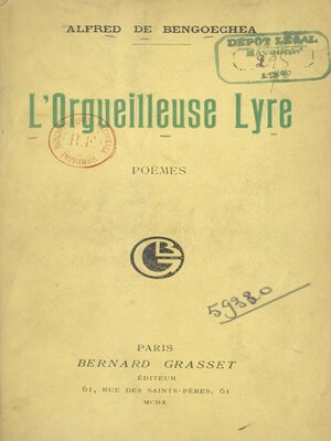 cover image of L'orgueilleuse lyre